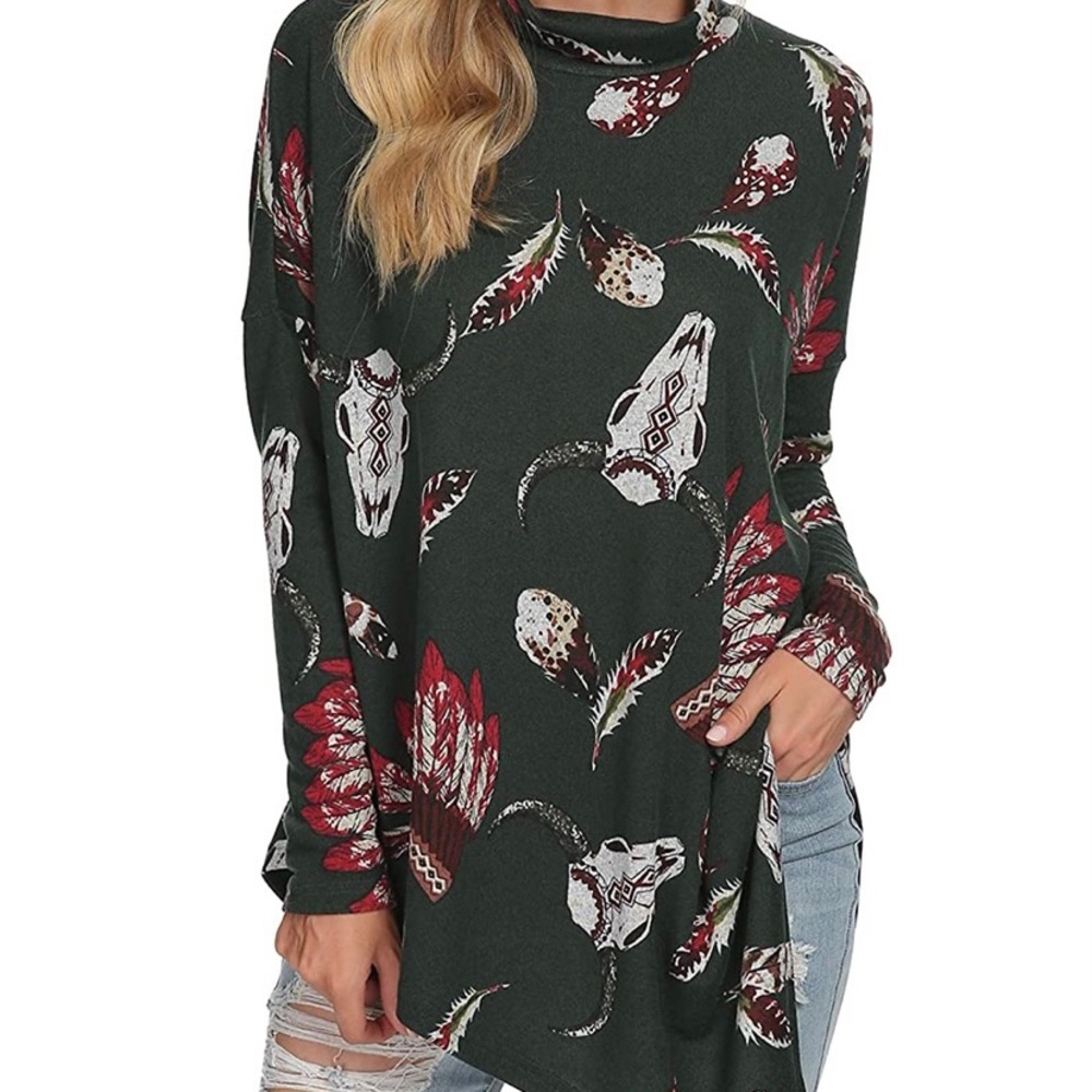 Women’s le acabo long sleeve cáusele tunic sweater